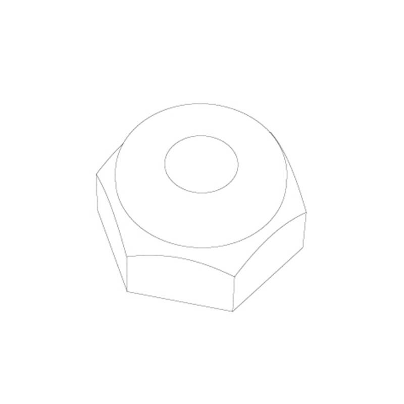 UDI RC UCX24 M2.5 Hex Flanged Nylon Lock Nut(8pcs)