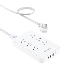 Innovative Power Strip with Removable Cord (4ft), Huntkey 6 Outlets Surge Pro...