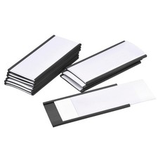 10PCS Label Holders 4" x 2" C Channel Rubber Magnetic for Metal Shelves Organize
