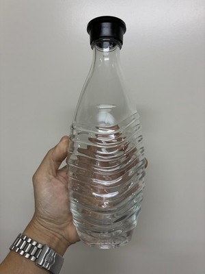 SODA STREAM Glass Sparkling Water Carafe Bottle for Aqua Fizz READ