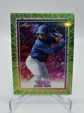 2025 Leaf Vivid Baseball Zyhir Hope Dodgers Green One of One 1/1