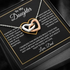 To My Daughter Necklace, Gift For Daughter From Dad, Daughter Father Necklace