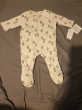 Paddington Bear Brand New With Tags Grey Long Sleeve Padded Zip Up Sleepsuit 