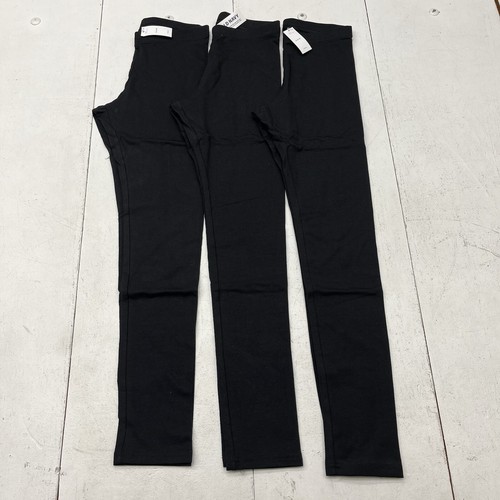 Old Navy Black Built-In Tough 3-Pack Leggings Basic Girls Size XL 14 - 16
