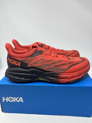 Hoka One One Speedgoat 5 GTX Gore-Tex Trail Running Red Men Shoes 1127912-FTHY
