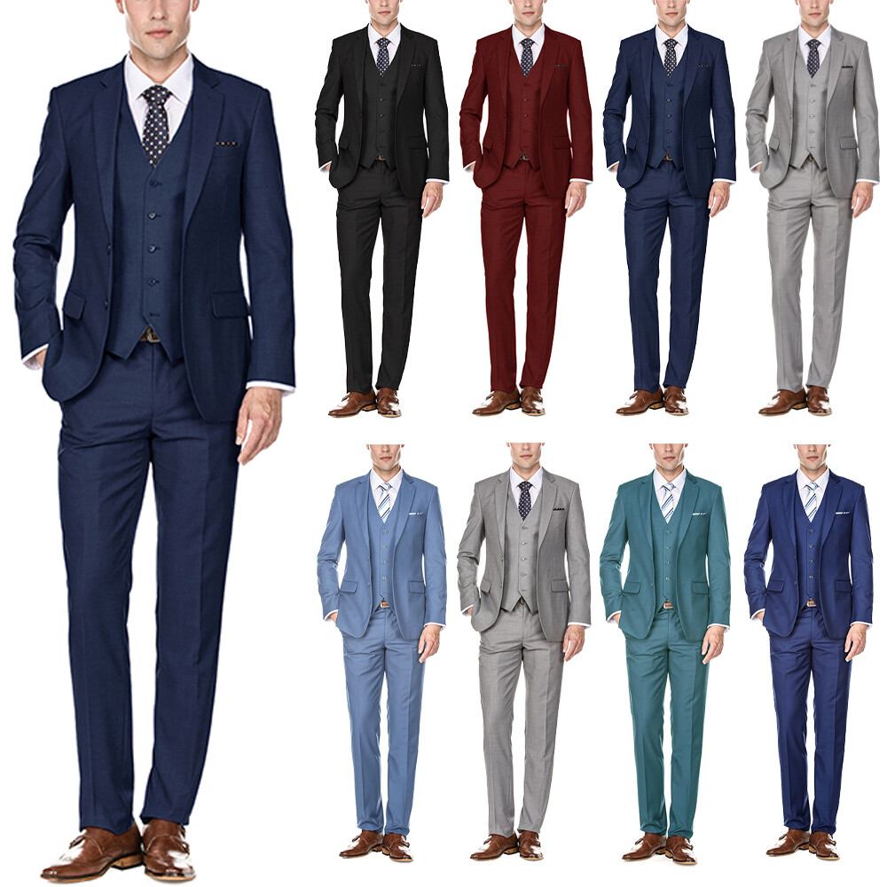 Men's Signature 3-Piece Slim Fit Suits | eBay