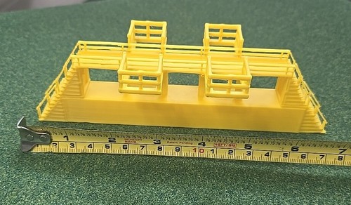 N Scale 1/160 Refueling Platform / Bulk Liquid Loading Platform YELLOW FREE SHIP - Picture 2 of 5