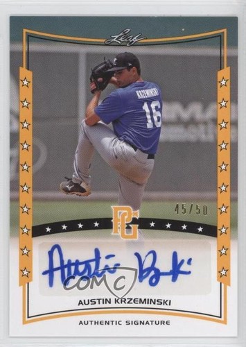2014 Leaf Perfect Game Showcase Auto Gold 50 Austin Krzeminski A AK1 Auto EBay