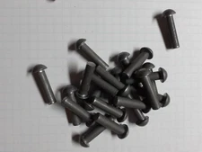 25 Steel Round Head Rivets 1/4" x 1" Steampunk Blacksmith Tongs handles