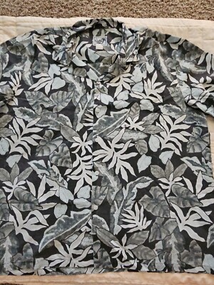 Paradise Style Hawaiian Shirt Mens XXL 2XL Blue White Aloha Vacation Floral