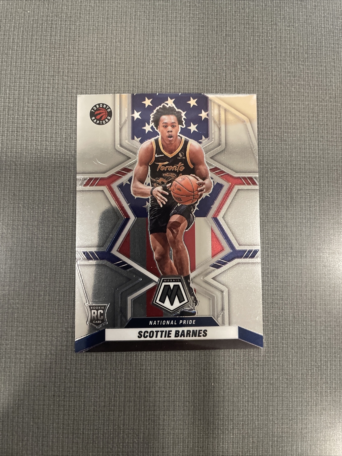 SCOTTIE BARNES 2021-22 Mosaic Basketball National Pride Raptors #257 Rookie RC