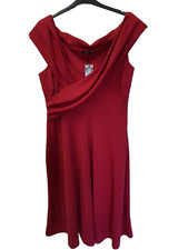 Boohoo Ladies Burgundy Occasion Wrap Style Sleeveless Curve size 22 BNWT