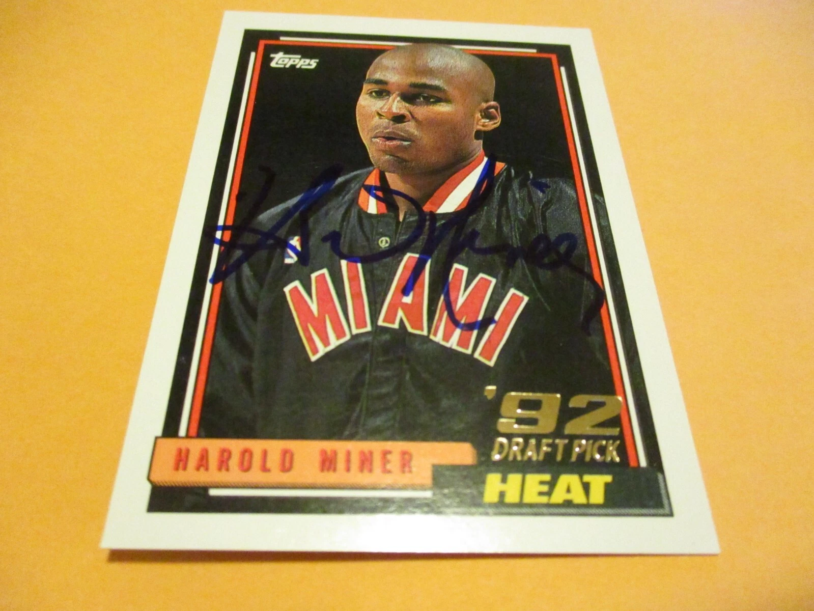 Harold Miner trading card