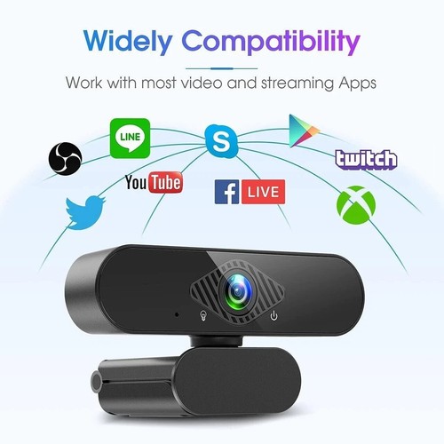 Dancial 1080P Streaming Webcam with Microphone for PC,MAC, Laptop, USB - NEW - Photo 5/7