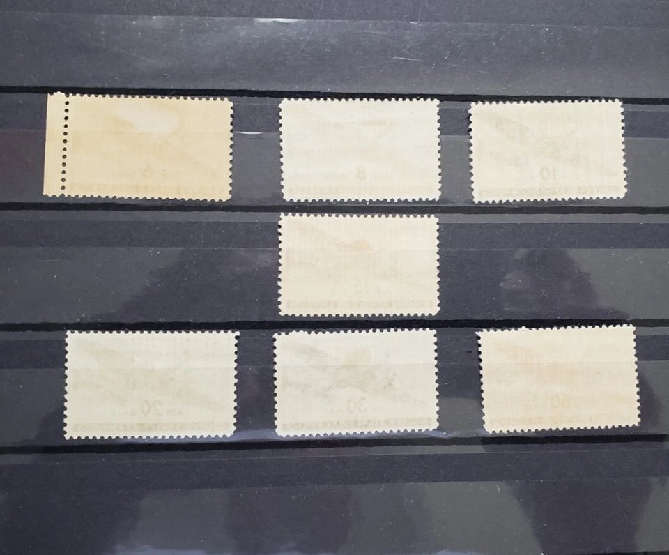 US Airmails — Sc# C25 - C31 Mint Hinged Twin Motored Transport Air Mail Planes - Image 3 of 4