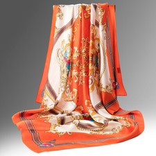 Women's 100 Mulberry Silk Scarf,43" Square Shawl Silk Neckscarf for all Seasion