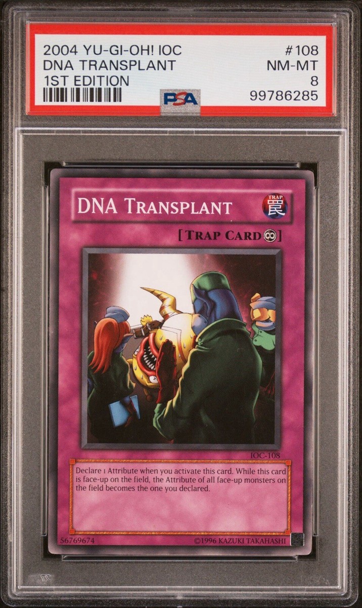 DNA Transplant - IOC-108 - Psa 8 . PSA Label Error- Yugioh | eBay