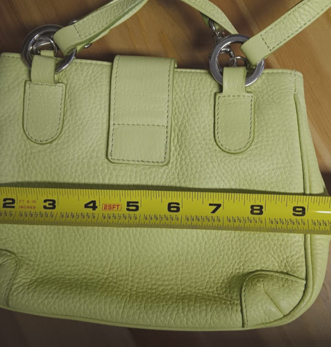 Anna Minozzi Genuine Leather Ladies Handbag Shoulder Bag Light Pistachio 1980s - Picture 5 of 8