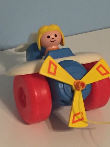 Fisher Price Spielzeug Flugzeug mit Pilot Zug Spielzeug