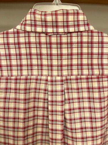 Vintage Tommy Hilfiger Logo Long Sleeve Button Down Shirt Men's XL Plaid Red - Picture 7 of 11