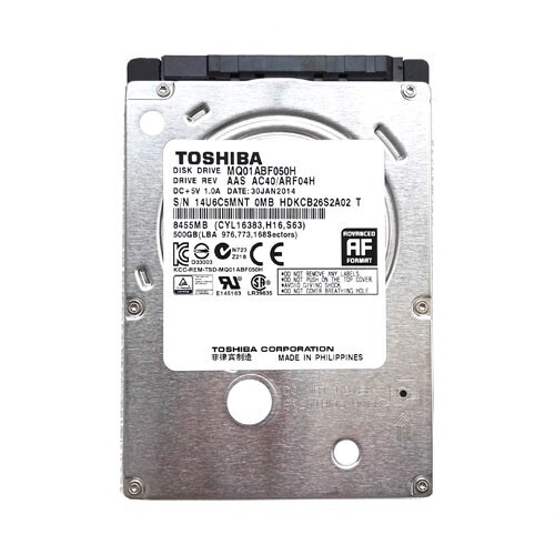 Toshiba 500GB MQ01ABF050H 32MB SATA 6Gb/s 2.5" SSHD HDD Hard Disk Drive 7mm - Picture 1 of 3