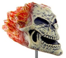 Available NOW through Halloween!  EERIE Antenna Toppers - FLAMING SKULL