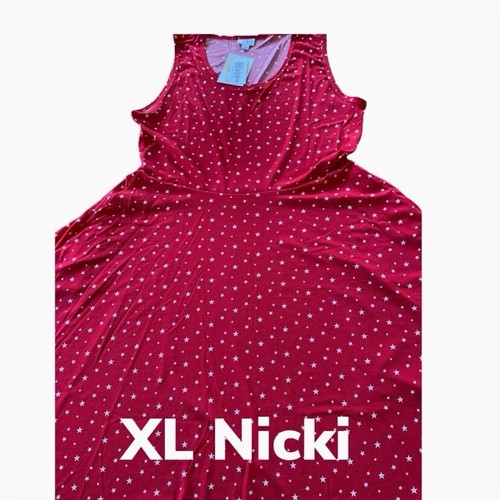 Lularoe XL Nicki Dress Red And White 
