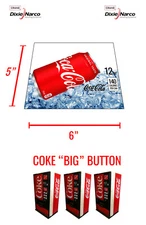 DIXIE NARCO DNCB 240 138 VENDING MACHINE "Coke" Big Button 12 oz CAN VEND LABEL 