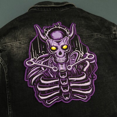 Susanoo Sasuke Skull Patch, Manga Naruto Anime, Large Embroidered Skeleton