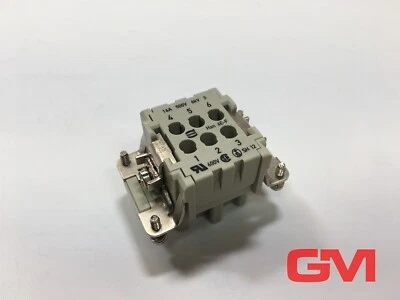 Harting Buchseneinsatz Han 6E-F socket insert female 6-polig 16A 500V 6kV Buchse - Bild 1 von 4