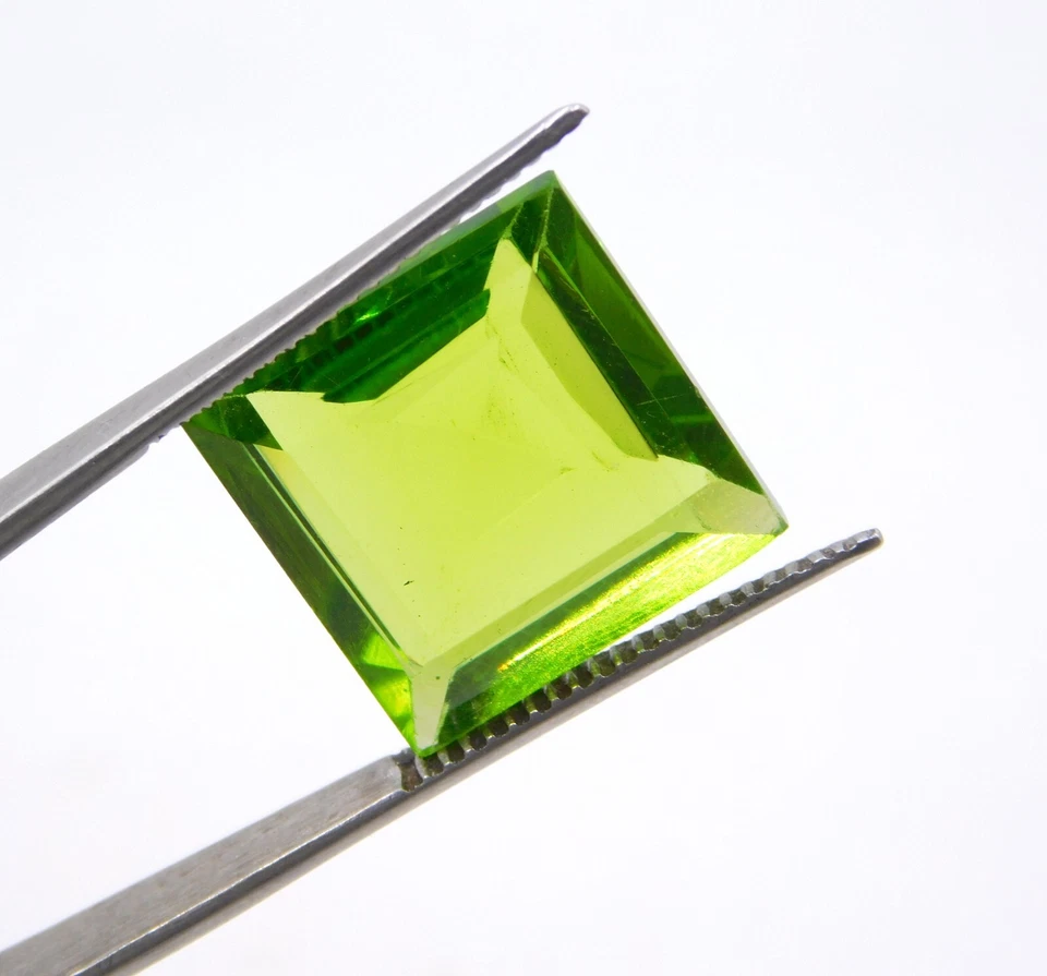 15 MM Lab Created Peridot Square Cut Lot Loose Gemstone For Jewelry P-3388 - Image 4 of 4