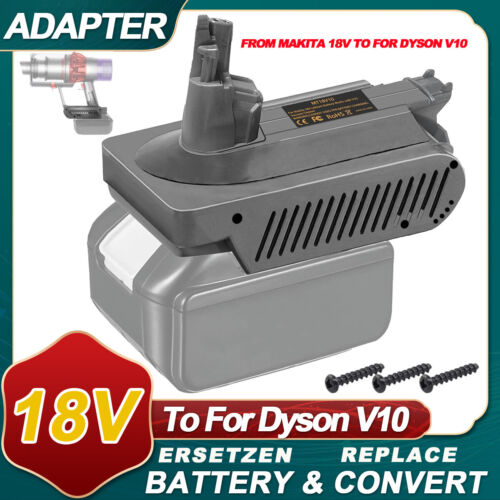 Battery Adapter from Makita 18V Convert to Dyson SV12 V10 Fluffy Motorhead Cyclo - Afbeelding 1 van 9
