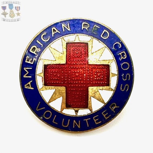 PIN INSIGNIA DE SERVICIO VOLUNTARIO DE LA CRUZ ROJA AMERICANA SEGUNDA GUERRA MUNDIAL EE. UU. - Imagen 2 de 5
