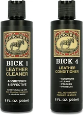 Bick 1 Cleaner and Bick 4 Conditioner Set for Leather Apparel Furniture Auto