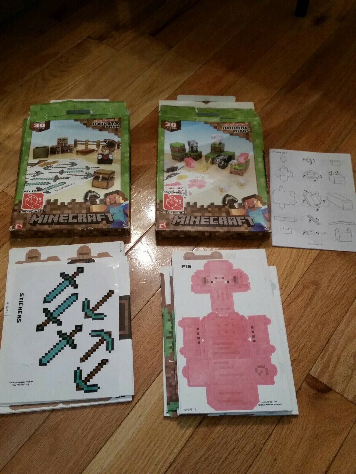 Minecraft Paper Craft Overworld 16701 16702 16703