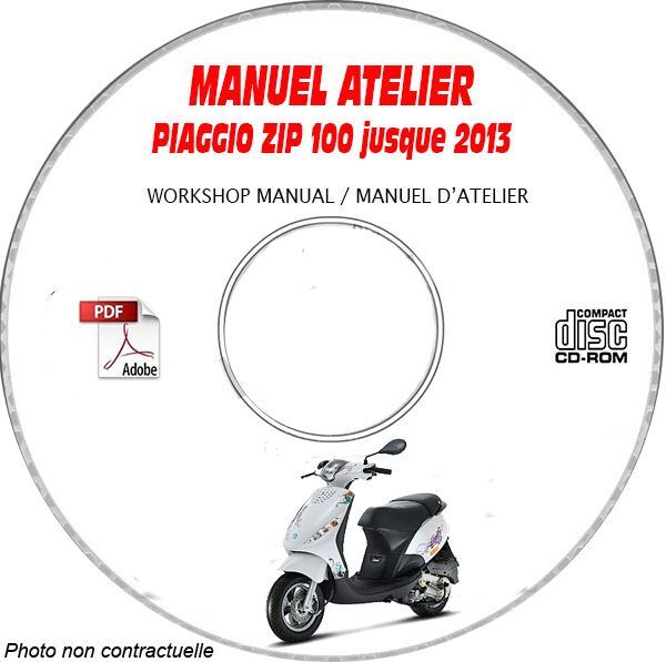 CD-ROM Piaggio Zip 100 4T avec schémas électriques complets d'atelier