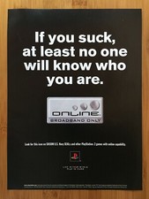 2002 Playstation 2 Online Original Vintage Print Ad/Poster Official PS2 Game Art