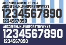Name&Number Set For Argentina 1994 Home/Away Top Football Soccer