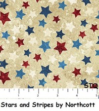 Stars  Stripes Patriotic Stars cotton quilt fabric Northcott 20159-30