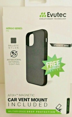 iPhone 12 Mini Evutec Aergo Series hard phone case with free car mount