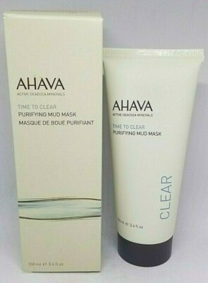 AHAVA Deadsea Time to Clear Purifying Mud Mask 3.4 oz/100ml NIB