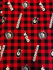 UGA University of Georgia Bulldogs Cotton Fabric 1/4 Yard - Great for Masks