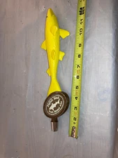 Dogfish Head Figural Beer Tap Handle Rare Neon Yellow Shark Craft Brewed Ales