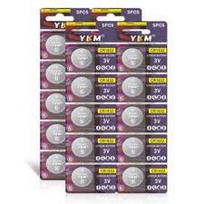 YKM 20 Pack CR1632 Battery 1632 Batteries Lithium 3V for Car 16 3.2 mm, Black