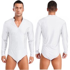 Mens Bodysuit Eye-catching Figure Skating Leotard Costume Soft Sweatshirt Tango