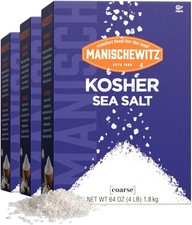 Manischewitz Natural Kosher Salt 1.8kg Box (Pack of 3) | Easy Pour Spout | 100% 13.21 per kilo