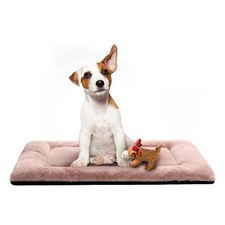 Dog Crate Pad 30in Washable AntiSlip Kennel Mat for Medium Dogs, Pink