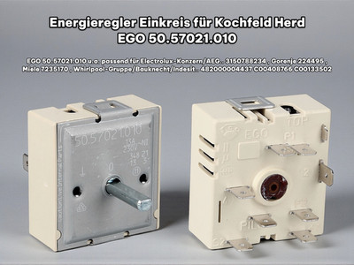 Energieregler EGO 50.57021.010 5057021010 Kochfeld Herd 230V Einkreis Schalter