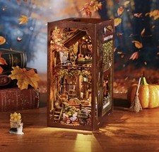 Twilight Cottage DIY Book Nook Kit 3D Wooden Puzzle Bookshelf Decor Open Box