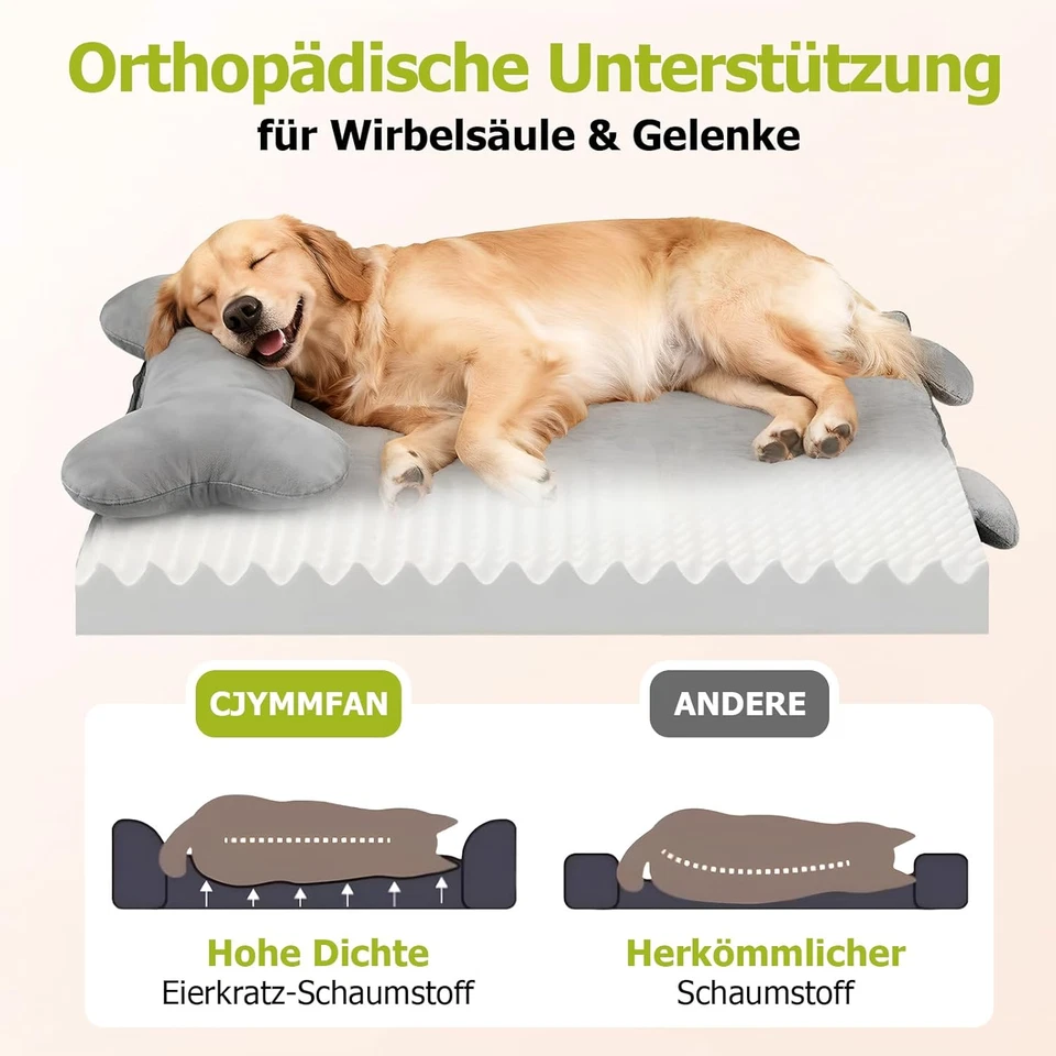 Cuccia Ortopedica per Cani Con Cuscino Rimovibile, Lettino Lavabile Memory Foam  - Immagine 2 di 4